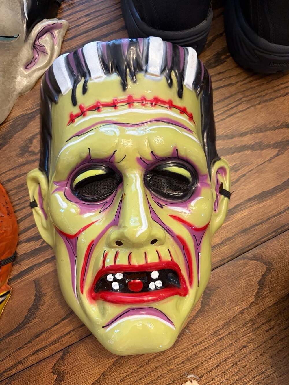Retro plastic Frankenstein Monster Halloween Costume Mask